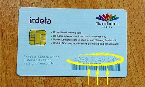 dstv smart card serial number|what is DStv customer number.